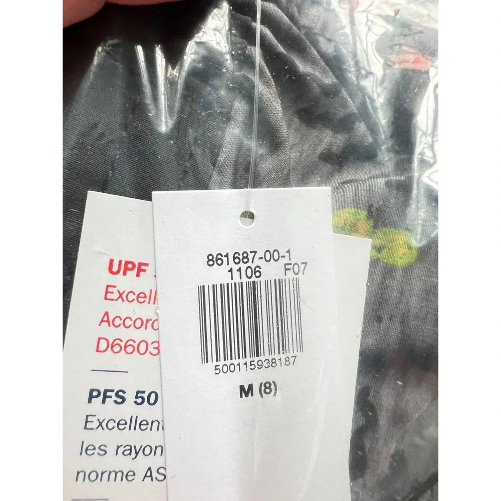 NEW Old Navy Boys M (8) Dinosaur Print Swim Trunks Gray‎ UPF 50 Board Shorts